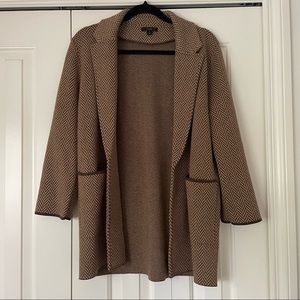 J.Crew Brown Tan Sophie Chevron Sweater-blazer